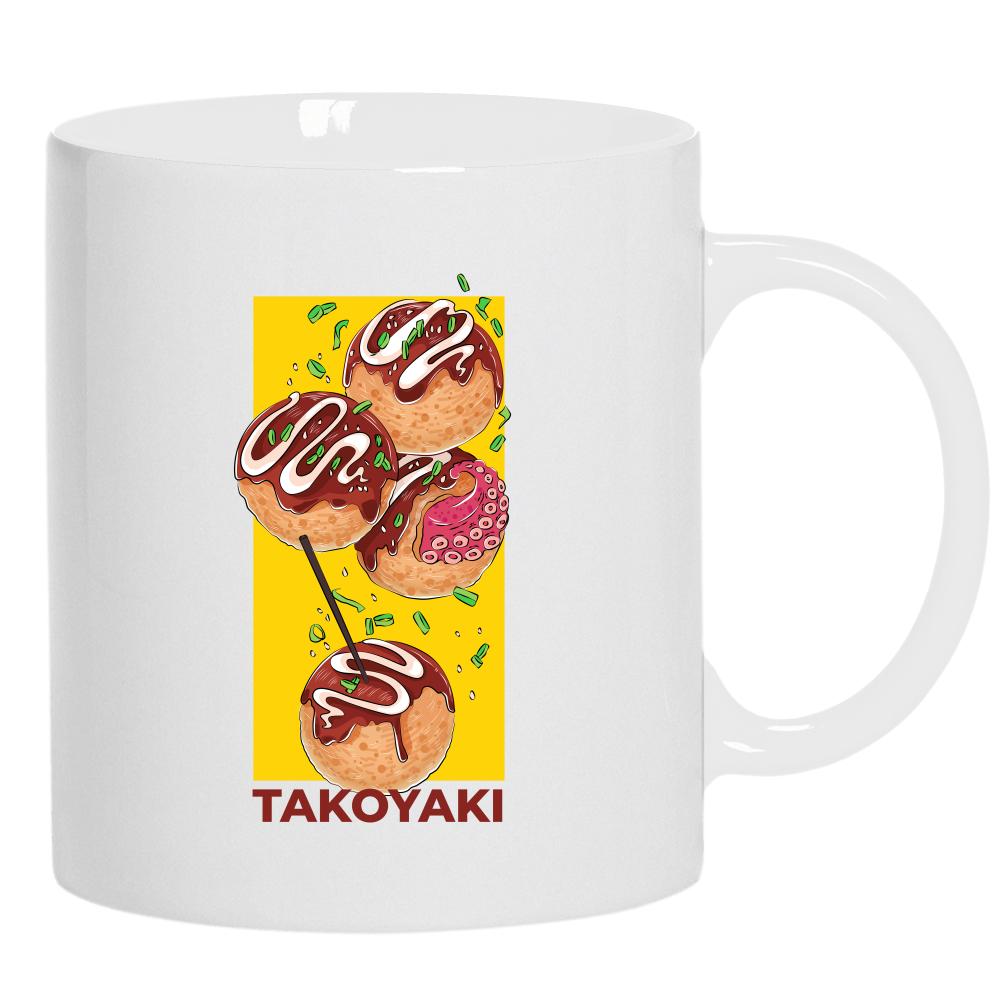 Takoyaki kubek ucho kolor kolor biały