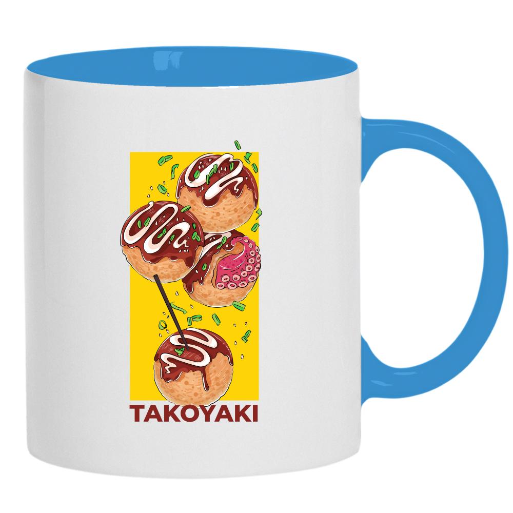 Takoyaki kubek ucho kolor kolor jasnoniebieski