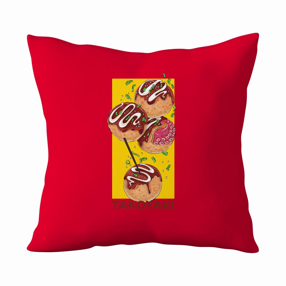 Takoyaki poduszka kolor czerwony