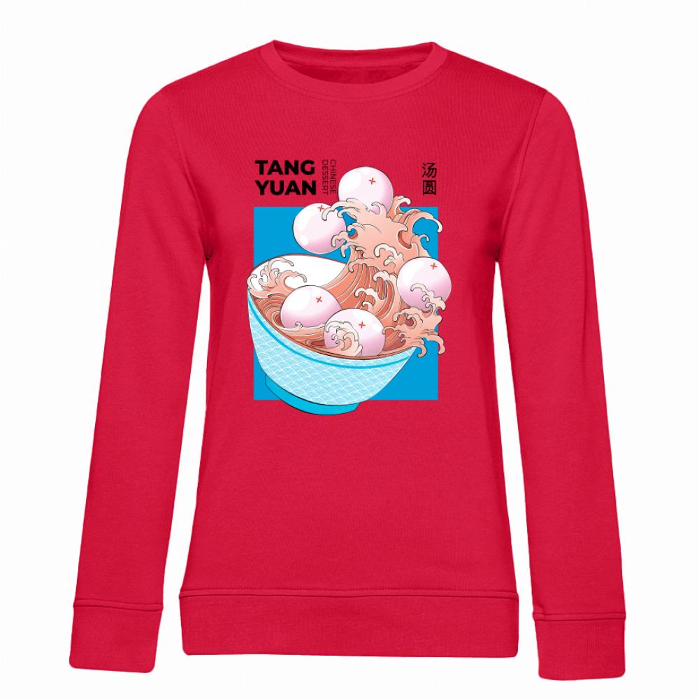 Tang Yuan 2 bluza damska bez kaptura kolor czerwony
