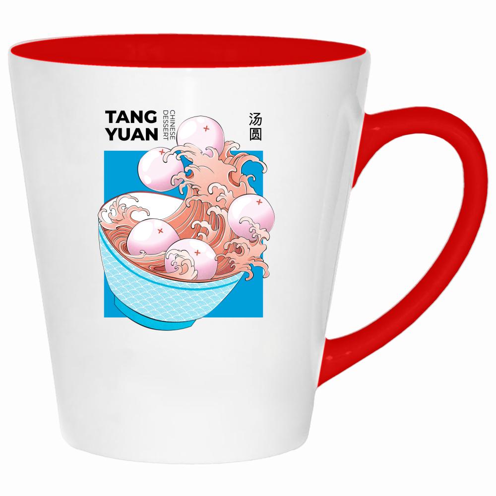 Tang Yuan 2 kubek latte kolor czerwony latte