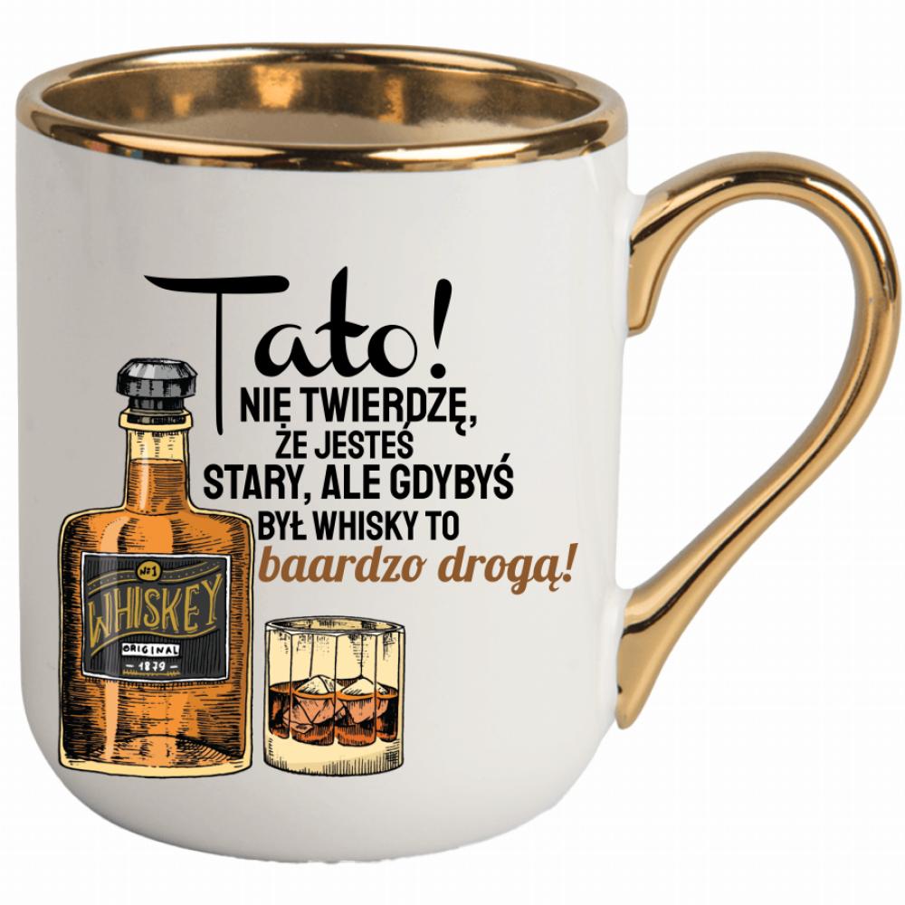 Tata Drogie Whisky kubek elegant biały
