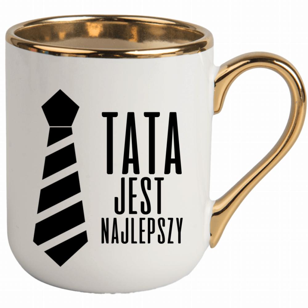 Tata jest najlepszy kubek elegant biały