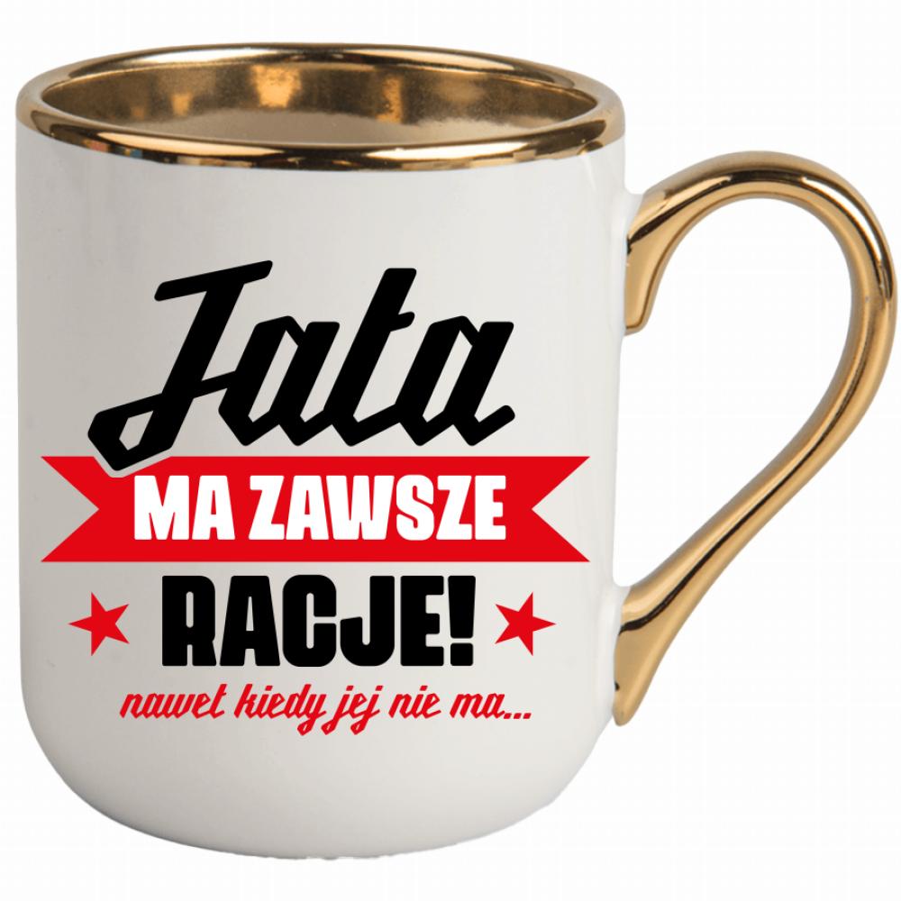 Tata ma zawsze racje kubek elegant biały