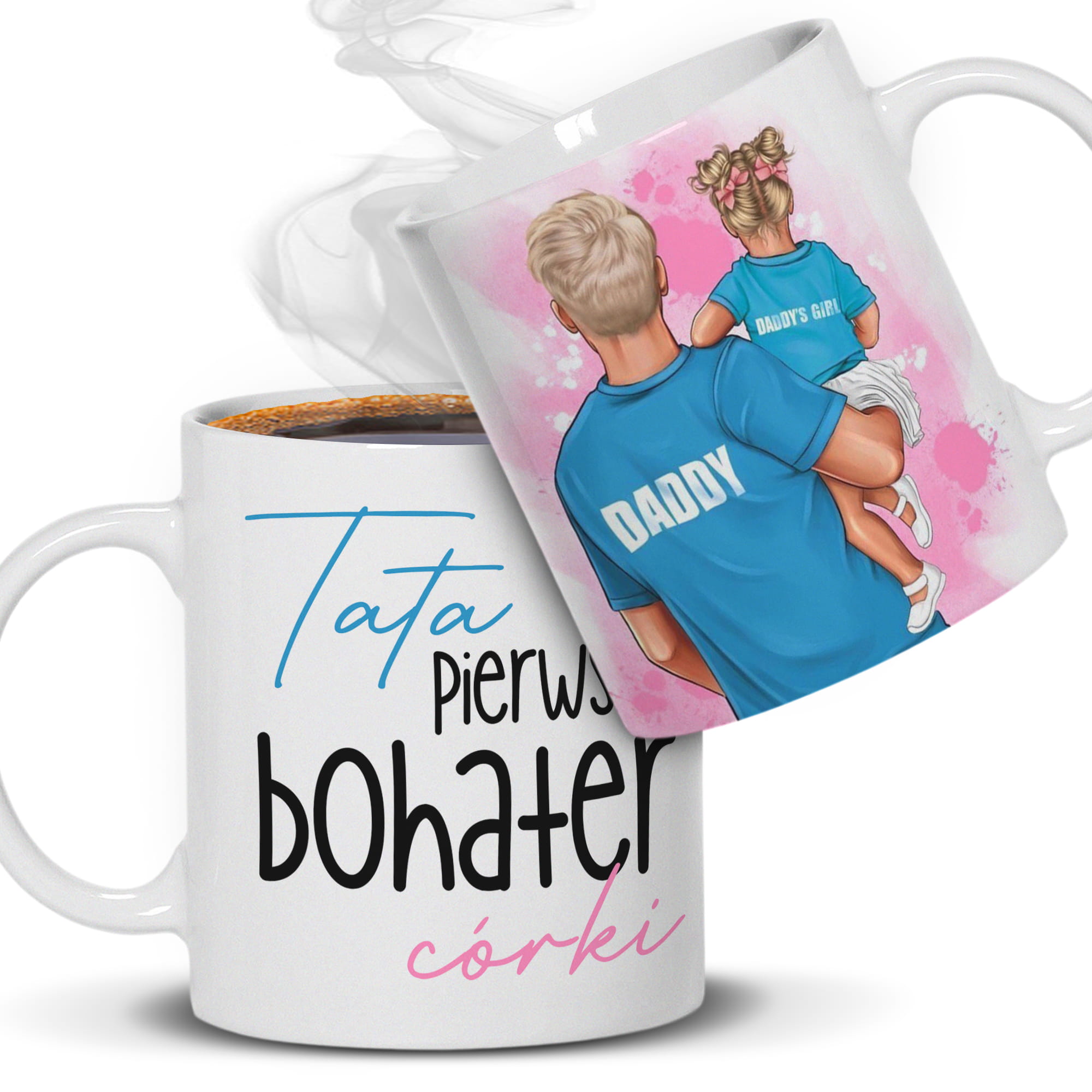 Tata – pierwszy bohater córki kubek ucho kolor kolor biały