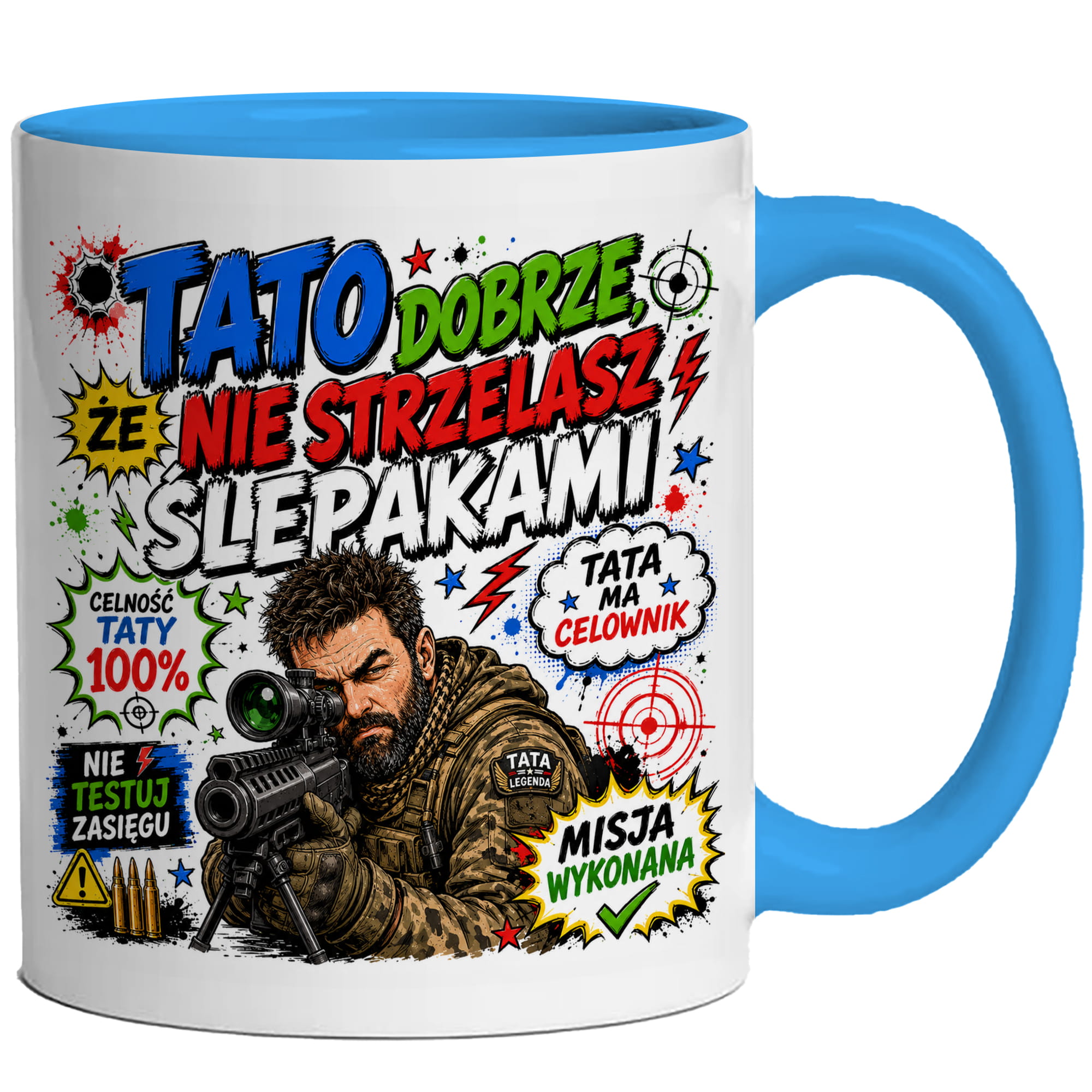 Tato, dobrze że nie strzelasz ślepakami
