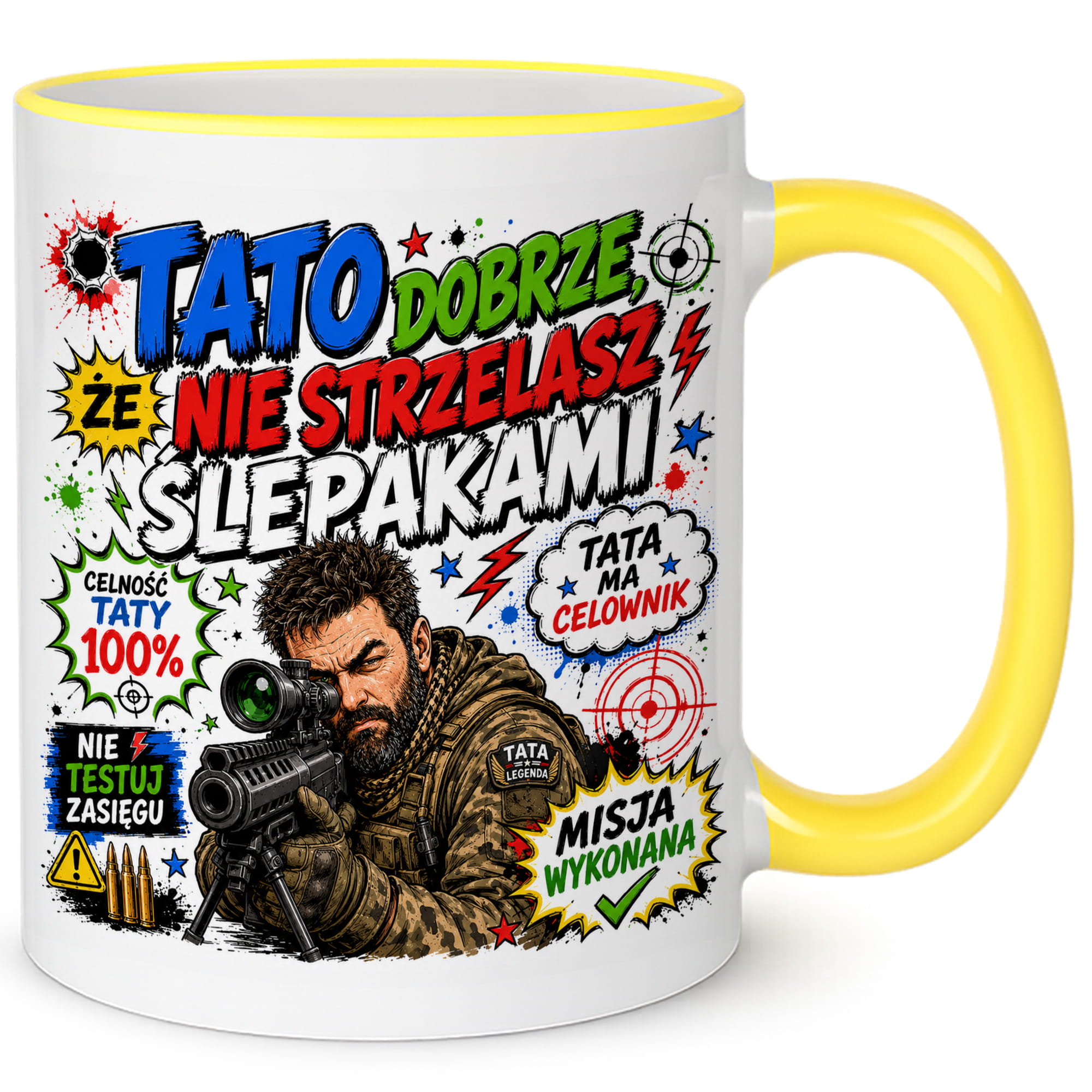 Tato, dobrze że nie strzelasz ślepakami