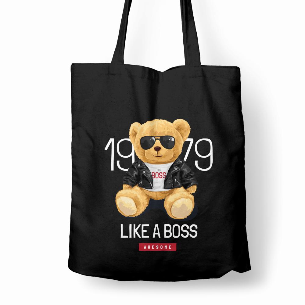 Teddy Like a Boss torba bawełniana