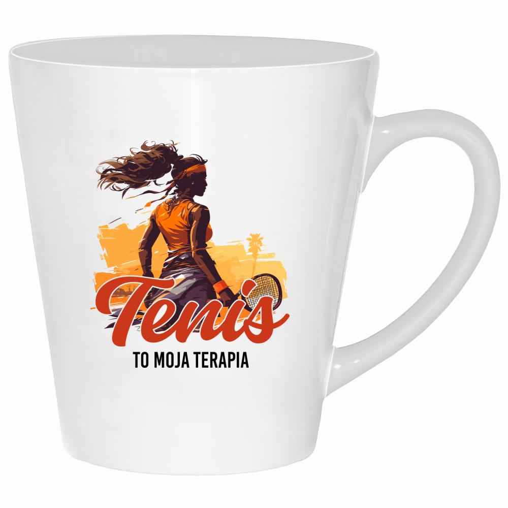 Tenis to moja terapia kubek latte