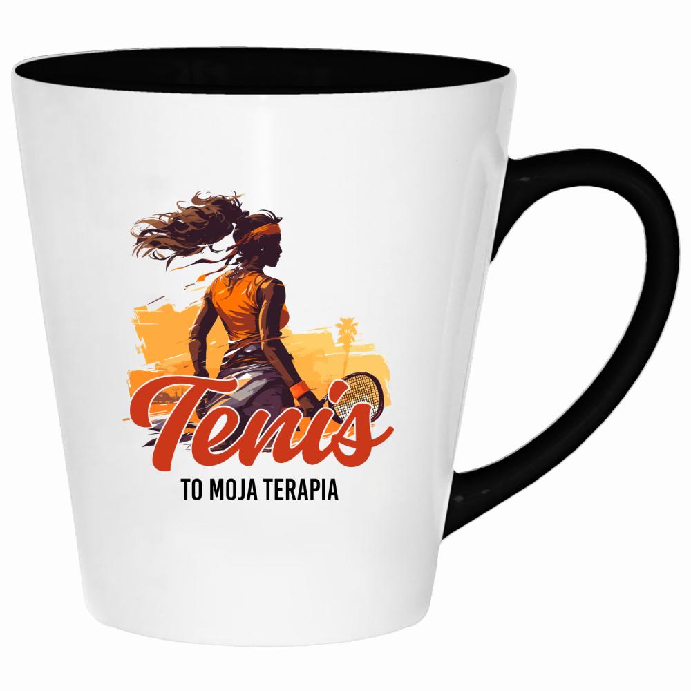 Tenis to moja terapia kubek latte kolor zielony