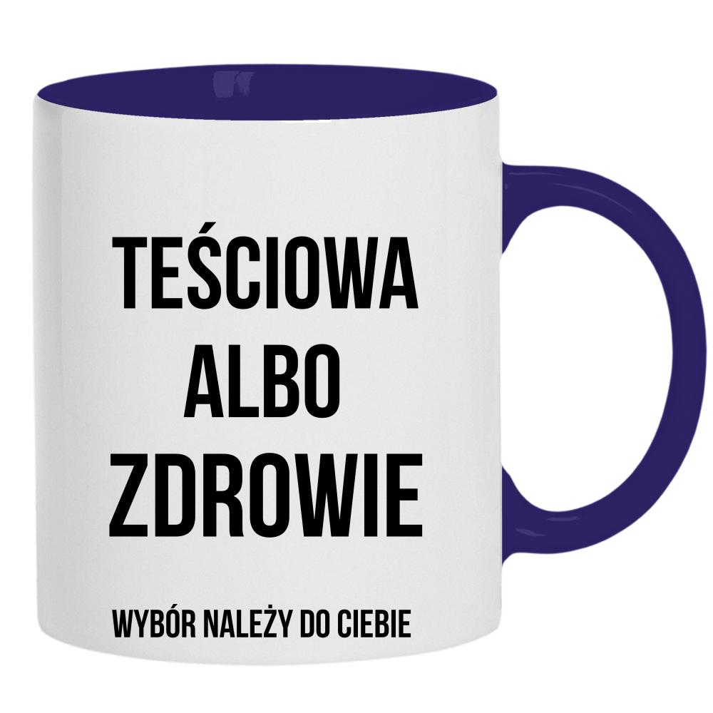 Teściowa albo Zdrowie kubek ucho kolor kolor navy