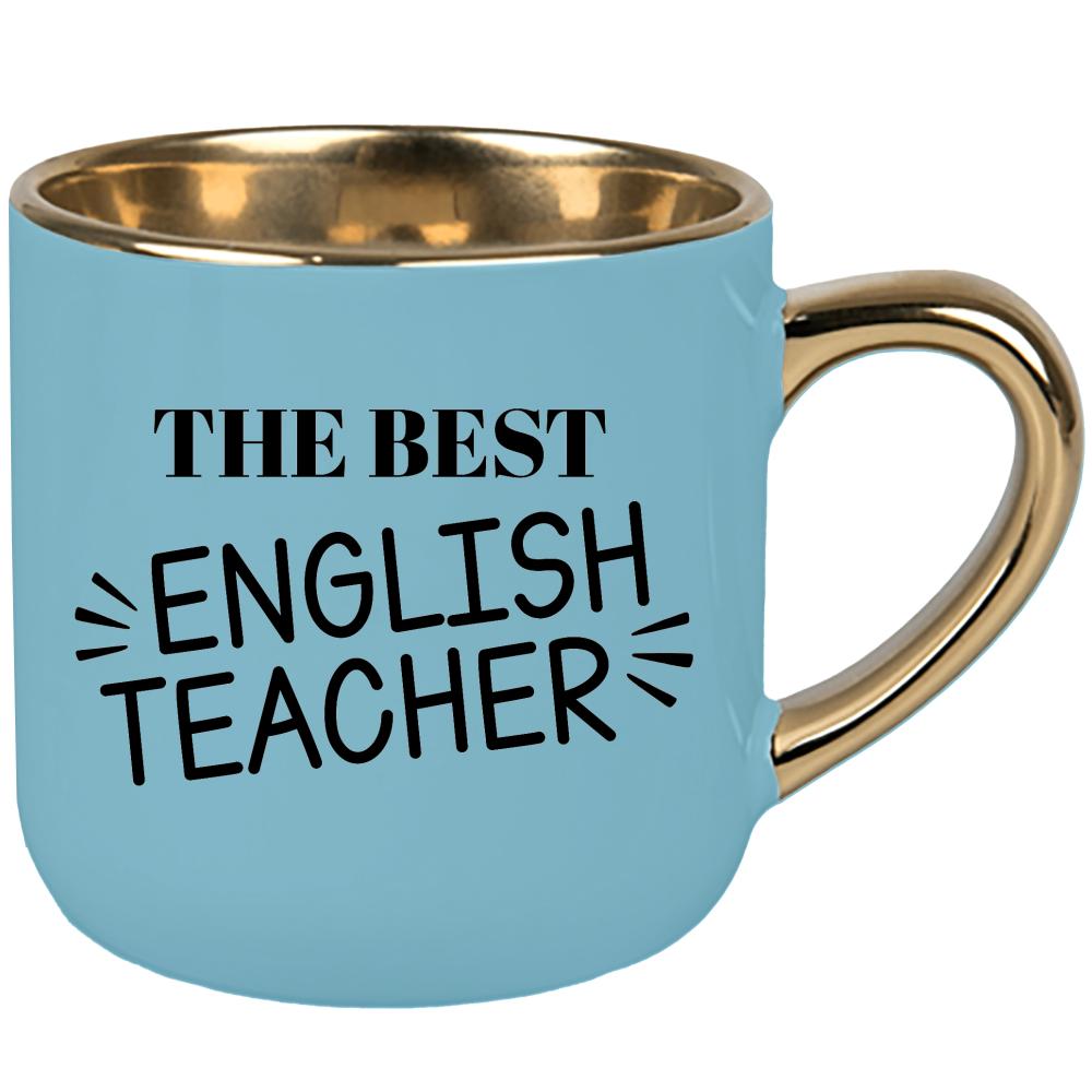 The Best English Teacher kubek elegant duży kolor niebieski 2
