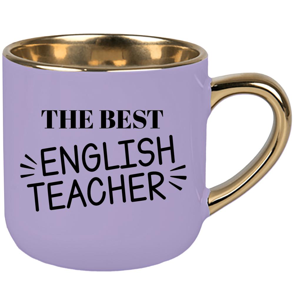 The Best English Teacher kubek elegant duży kolor pastelowy fiolet