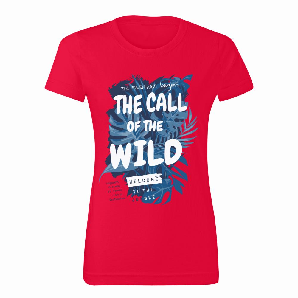 The Call of the Wild koszulka damska kolor czerwony