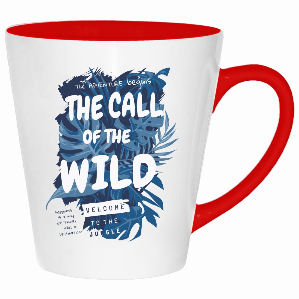 The Call of the Wild kubek latte kolor czerwony latte