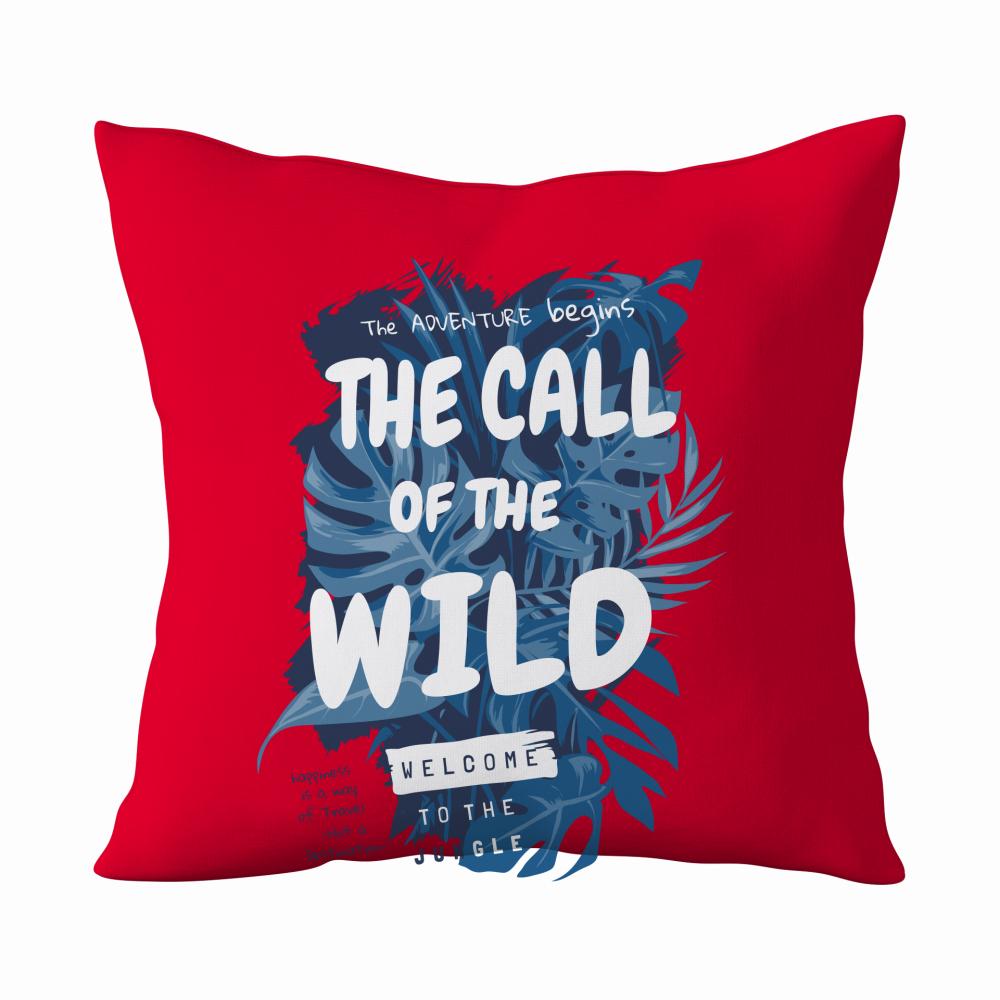 The Call of the Wild poduszka kolor czerwony
