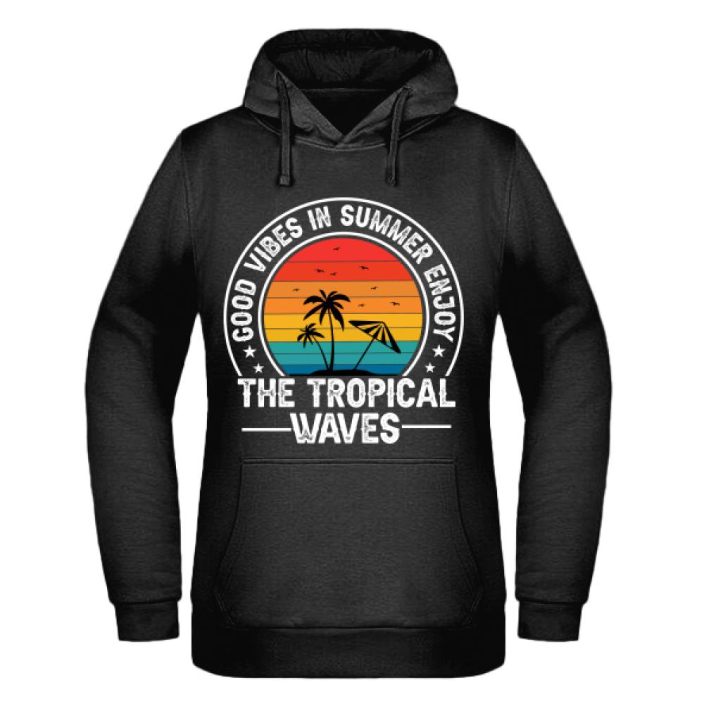 The Tropical Waves Good Vibes in Summer bluza damska z kapturem
