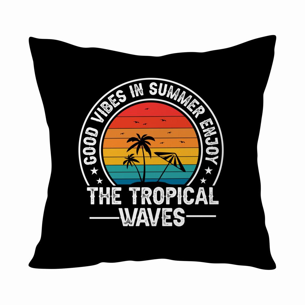 The Tropical Waves Good Vibes in Summer poduszka