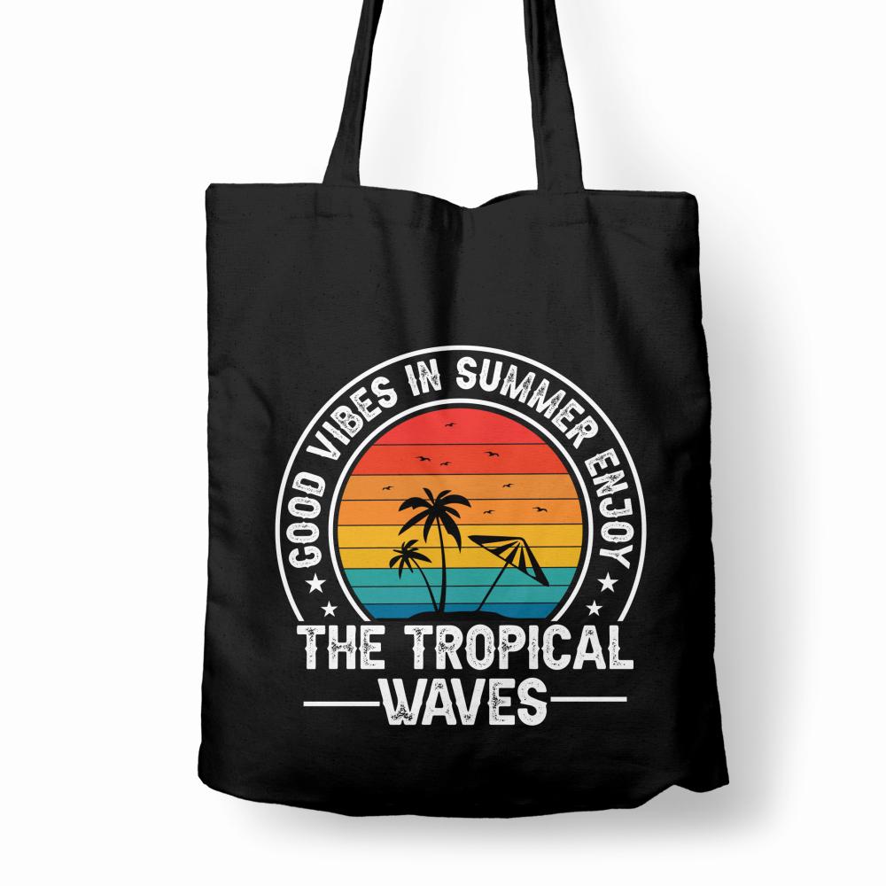 The Tropical Waves Good Vibes in Summer torba bawełniana