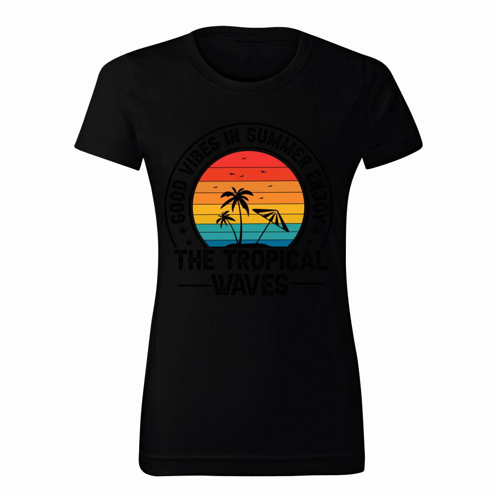 The Tropical Waves koszulka damska kolor czarnyy