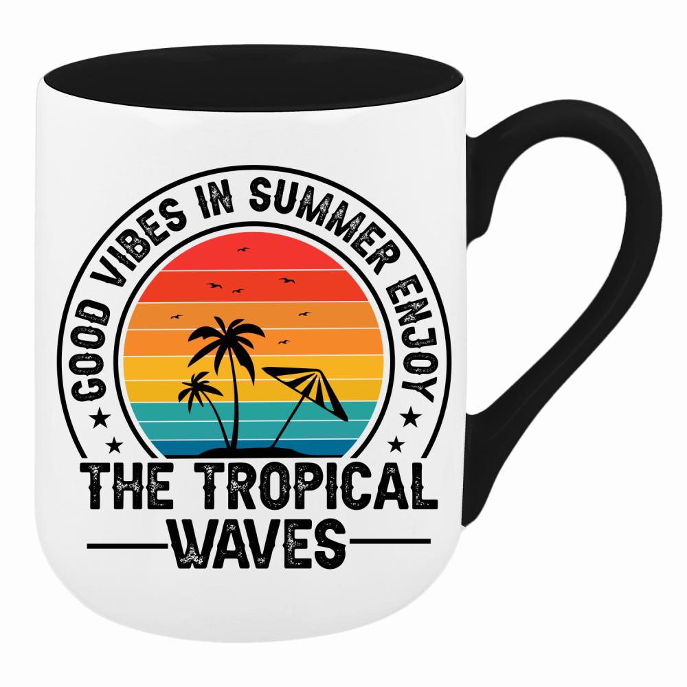 The Tropical Waves kubek coffee kolor czarnyy