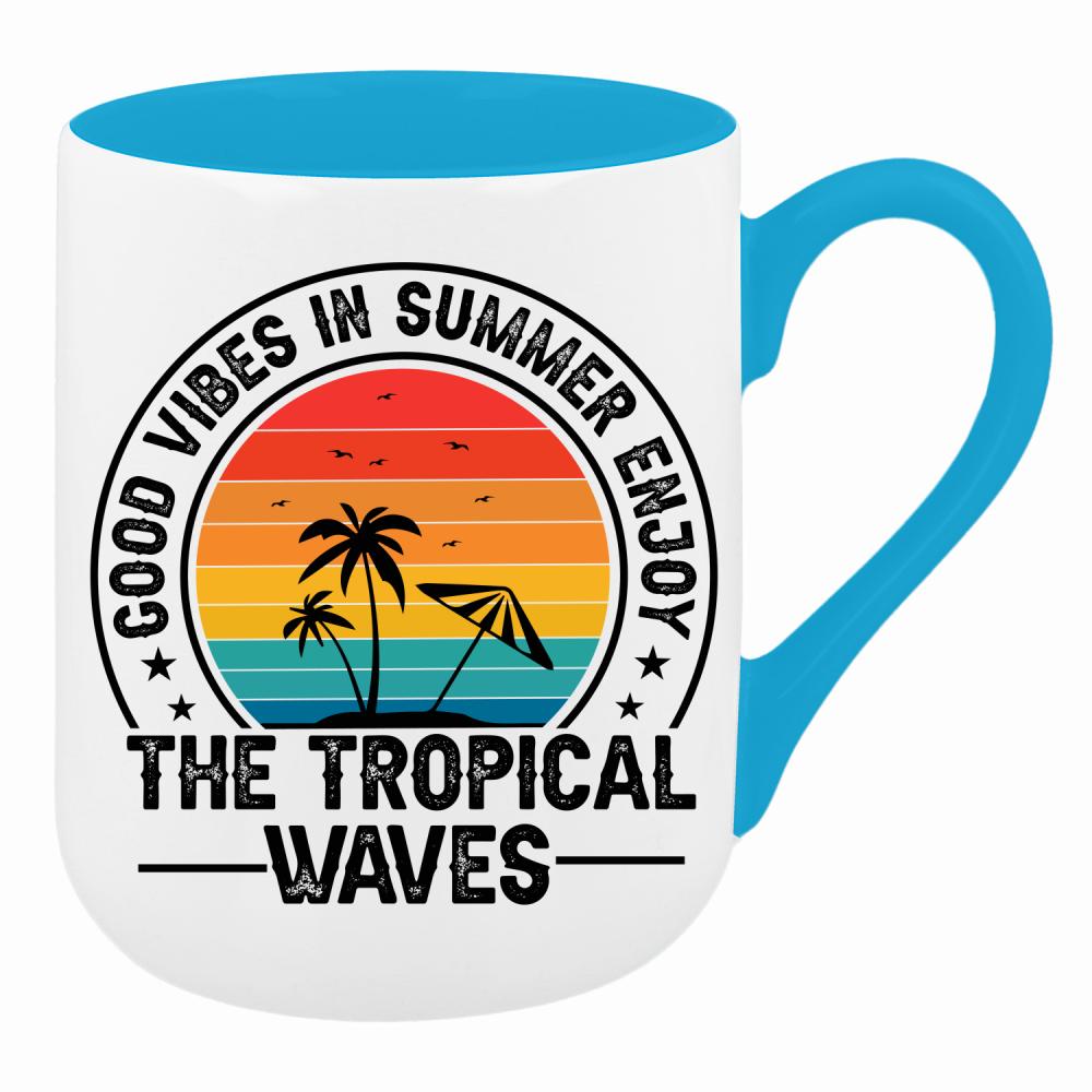The Tropical Waves kubek coffee kolor turkusowy