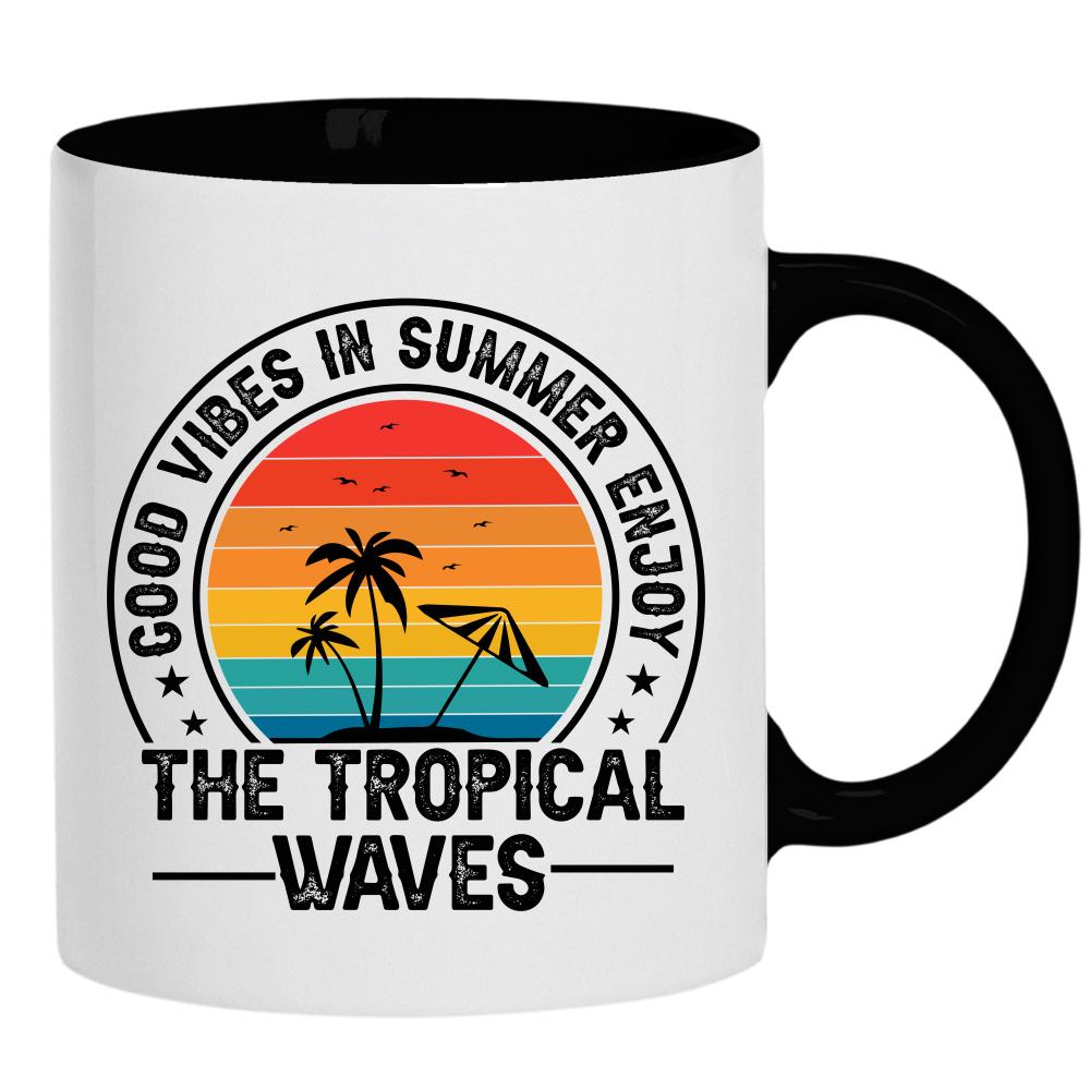 The Tropical Waves kubek ucho kolor kolor czarnyy