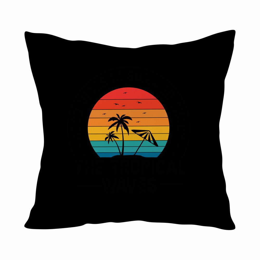 The Tropical Waves poduszka kolor navy