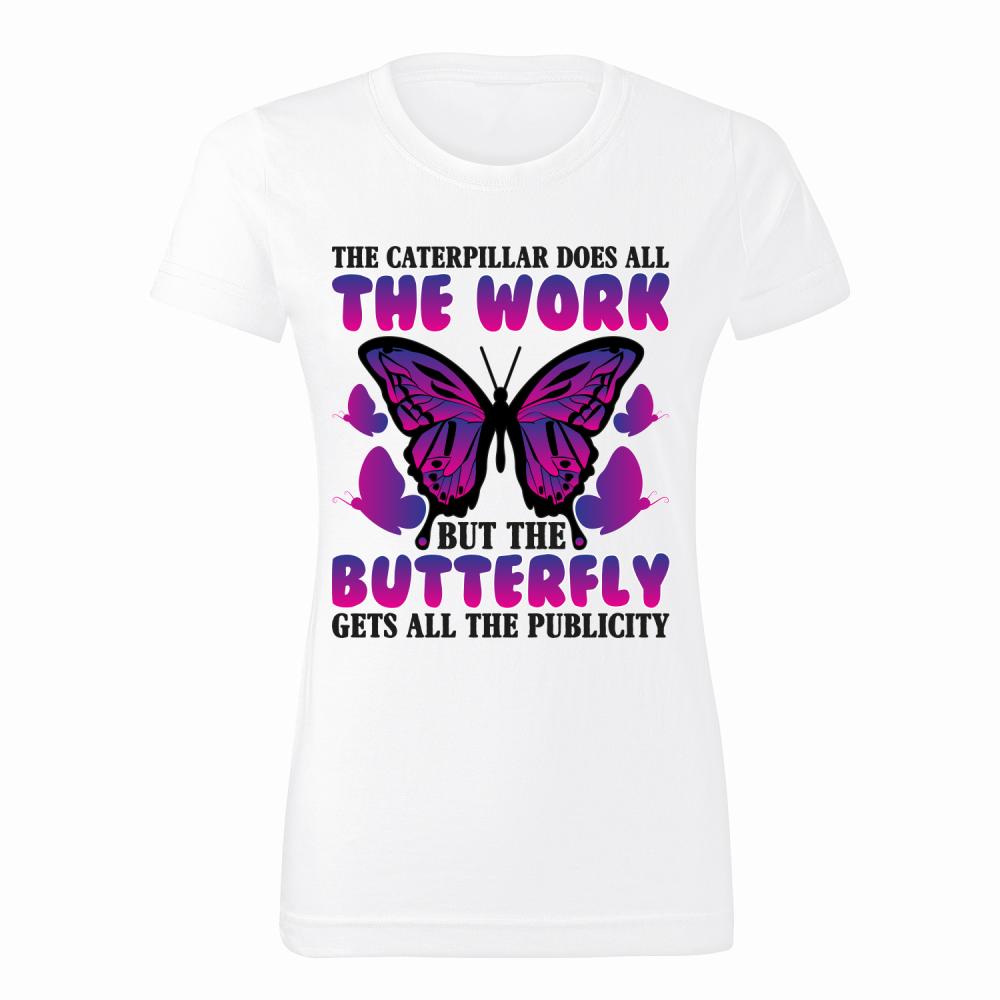 The Work Butterfly koszulka damska kolor biały