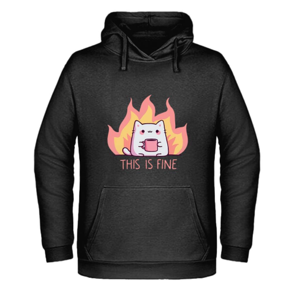 This is Fine bluza męska z kapturem kolor czarnyy