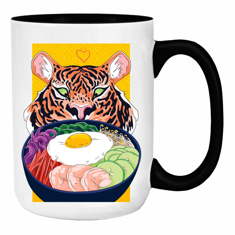 Tiger Ramen duży kubek ucho kolor kolor turkus