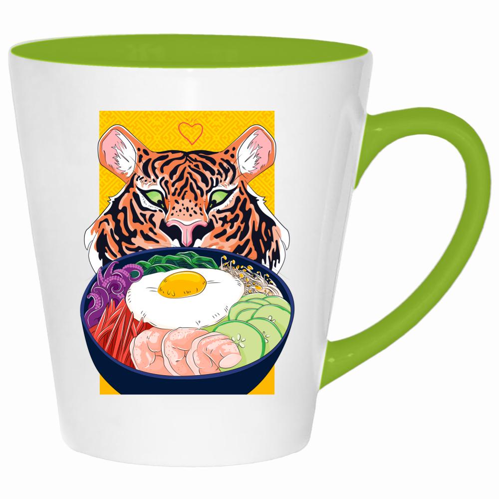 Tiger Ramen kubek latte kolor limonka