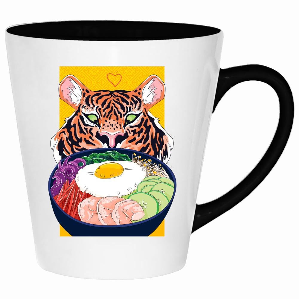 Tiger Ramen kubek latte kolor red