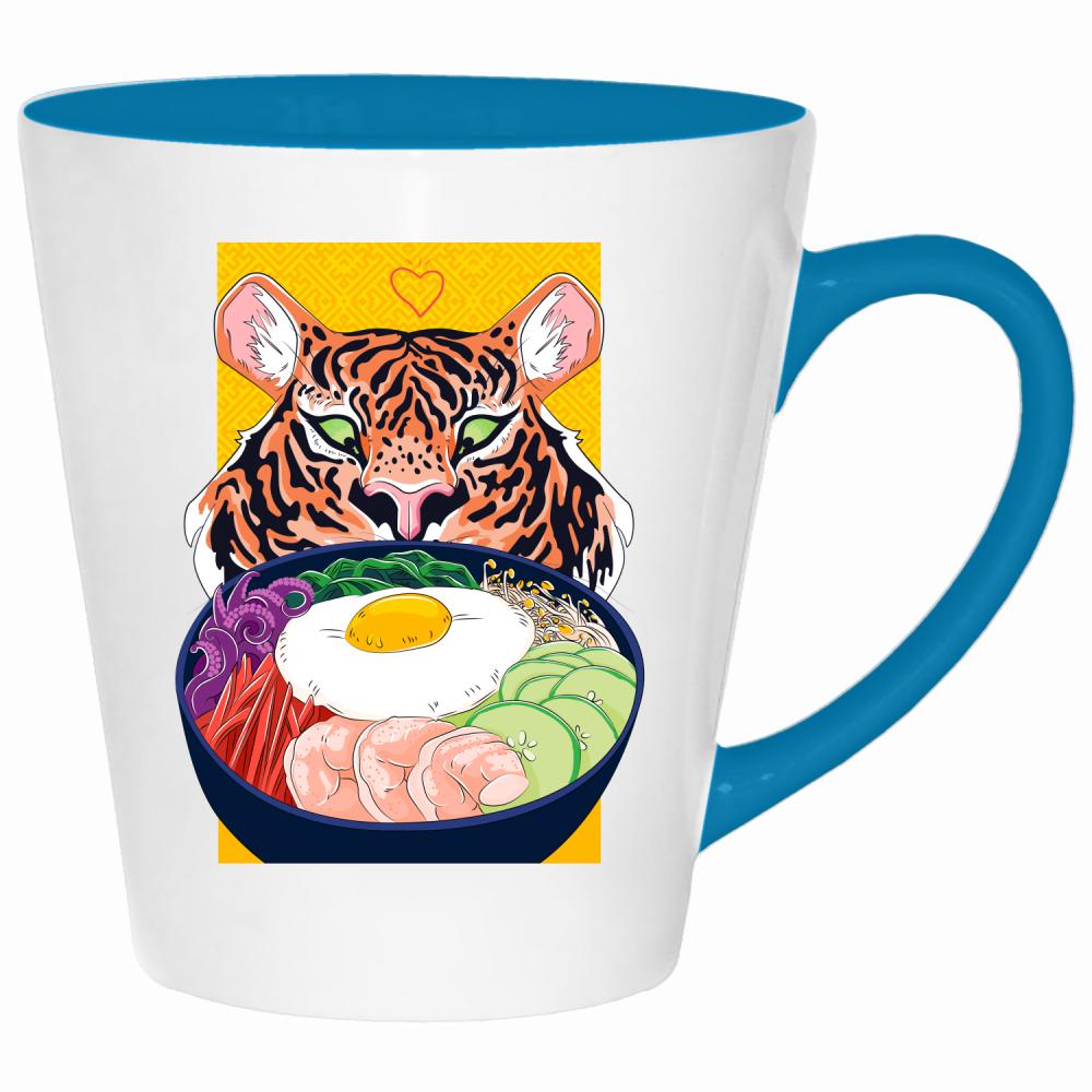 Tiger Ramen kubek latte kolor turkus