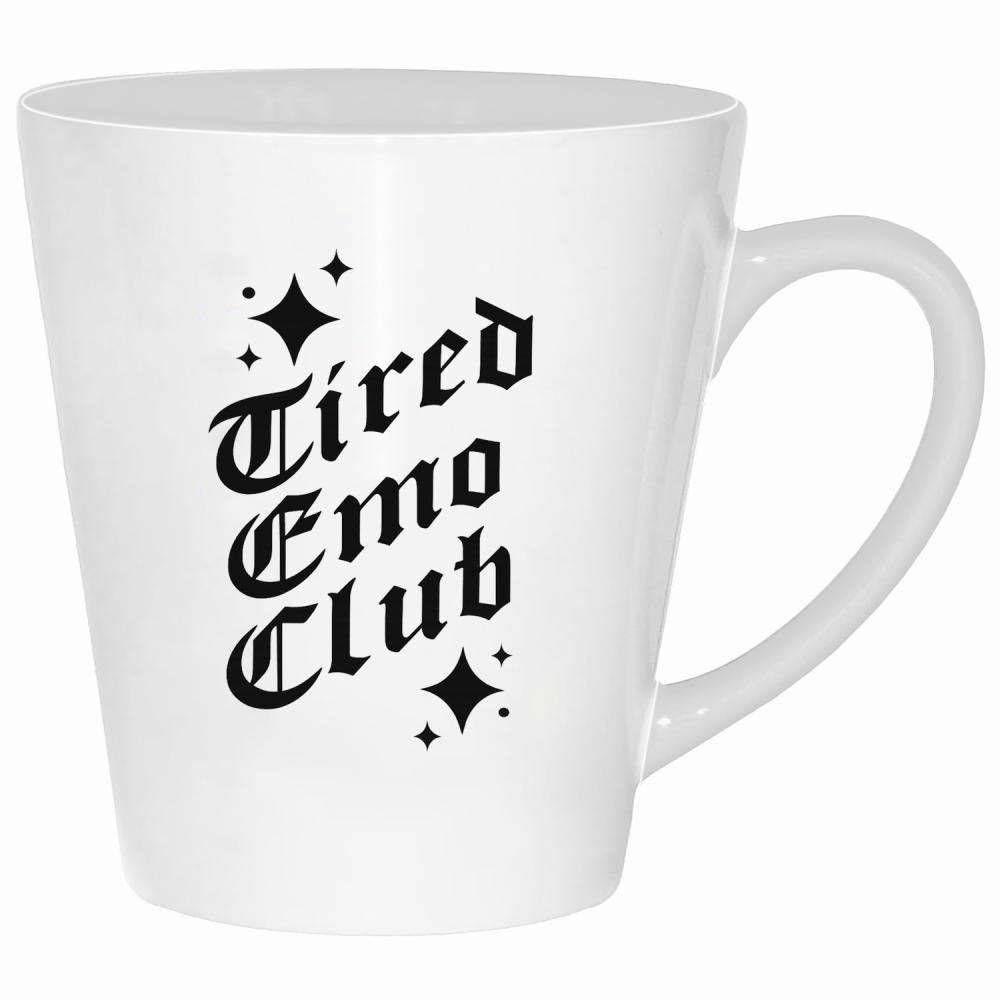 Tired Emo Club kubek latte kolor biały