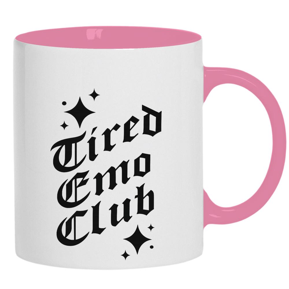 Tired Emo Club kubek ucho kolor kolor różowy