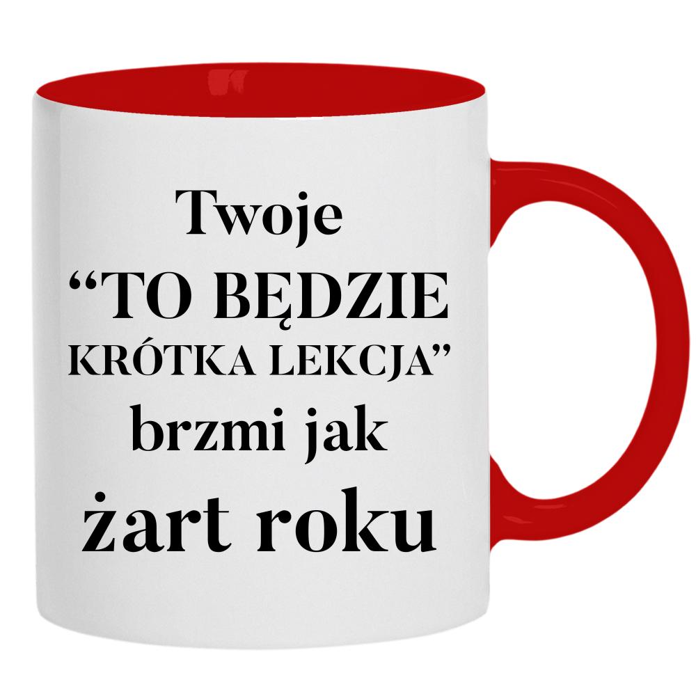 To będzie krótka lekcja kubek ucho kolor