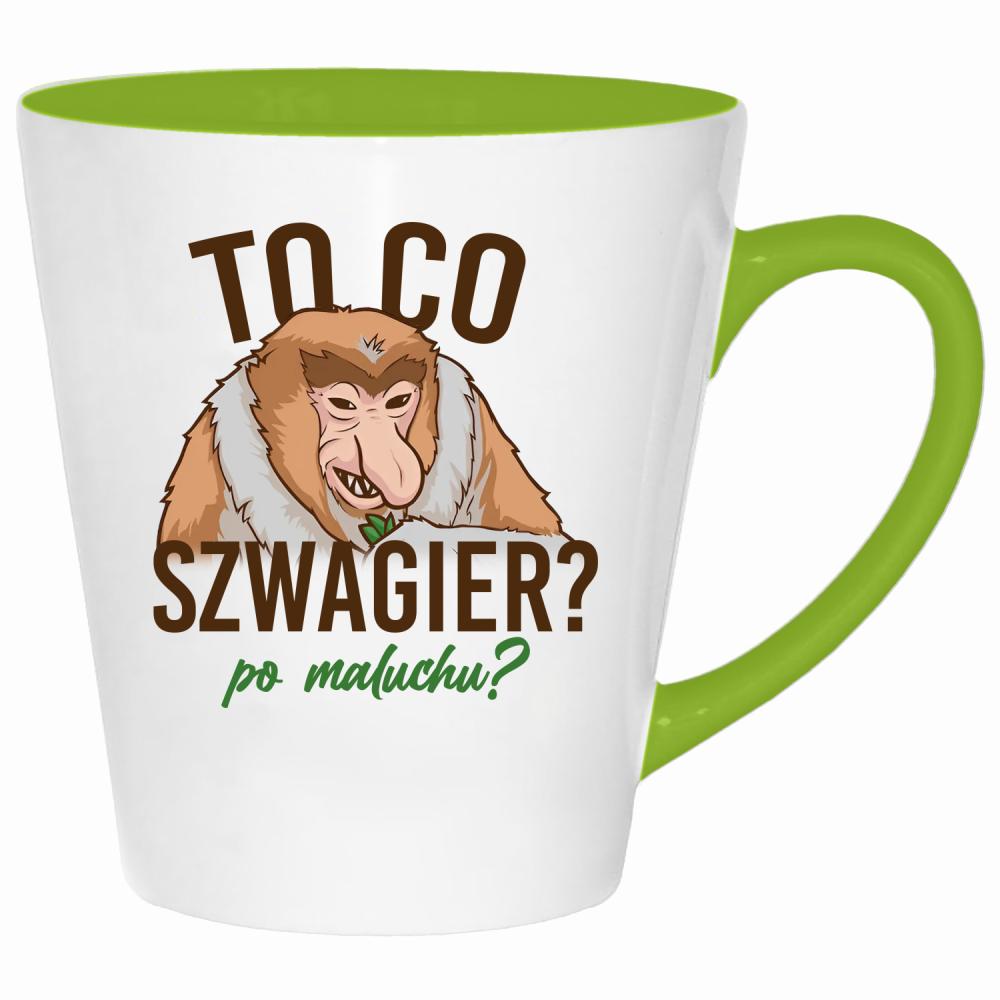 To co, szwagier? Po maluchu? kubek latte kolor limonka