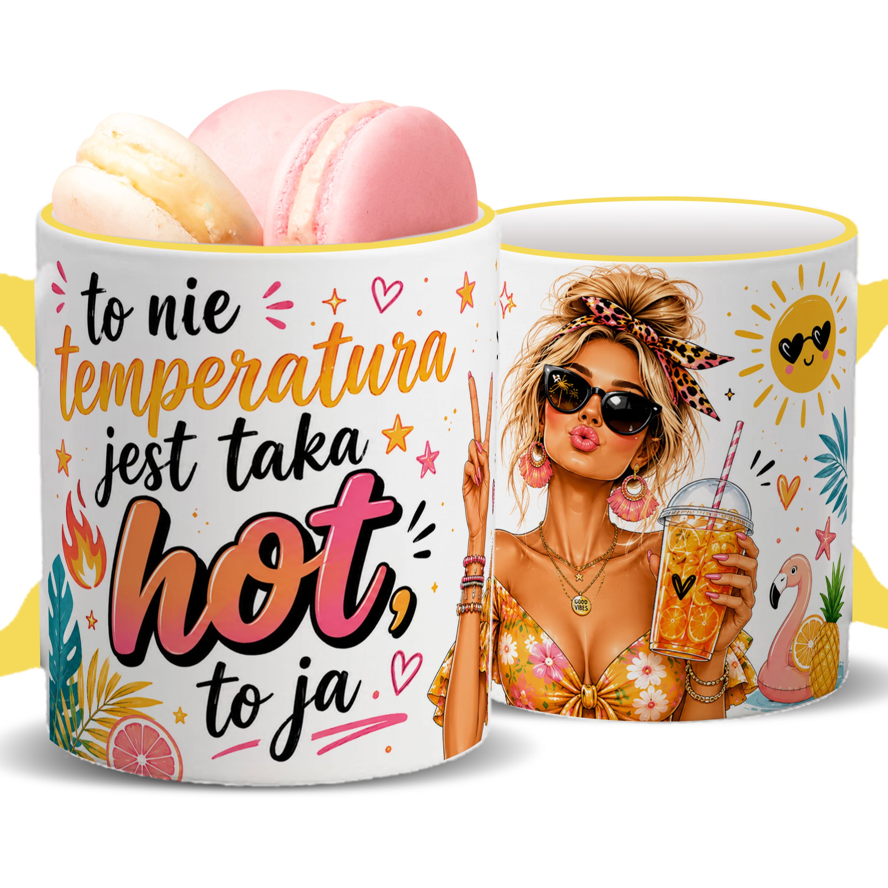 To nie temperatura jest taka hot kubek żółty uchwyt i rant