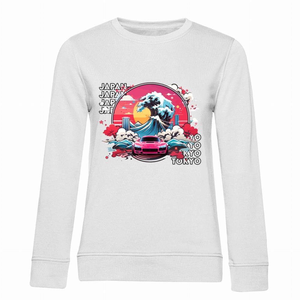 TOKYO TOKYO JAPAN bluza damska bez kaptura kolor biały