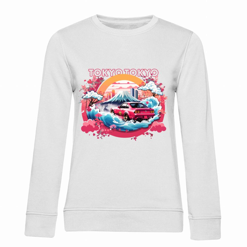 TOKYO TOKYO bluza damska bez kaptura kolor biały