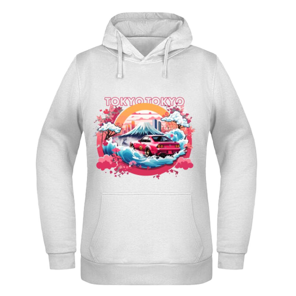 TOKYO TOKYO bluza damska z kapturem kolor biały