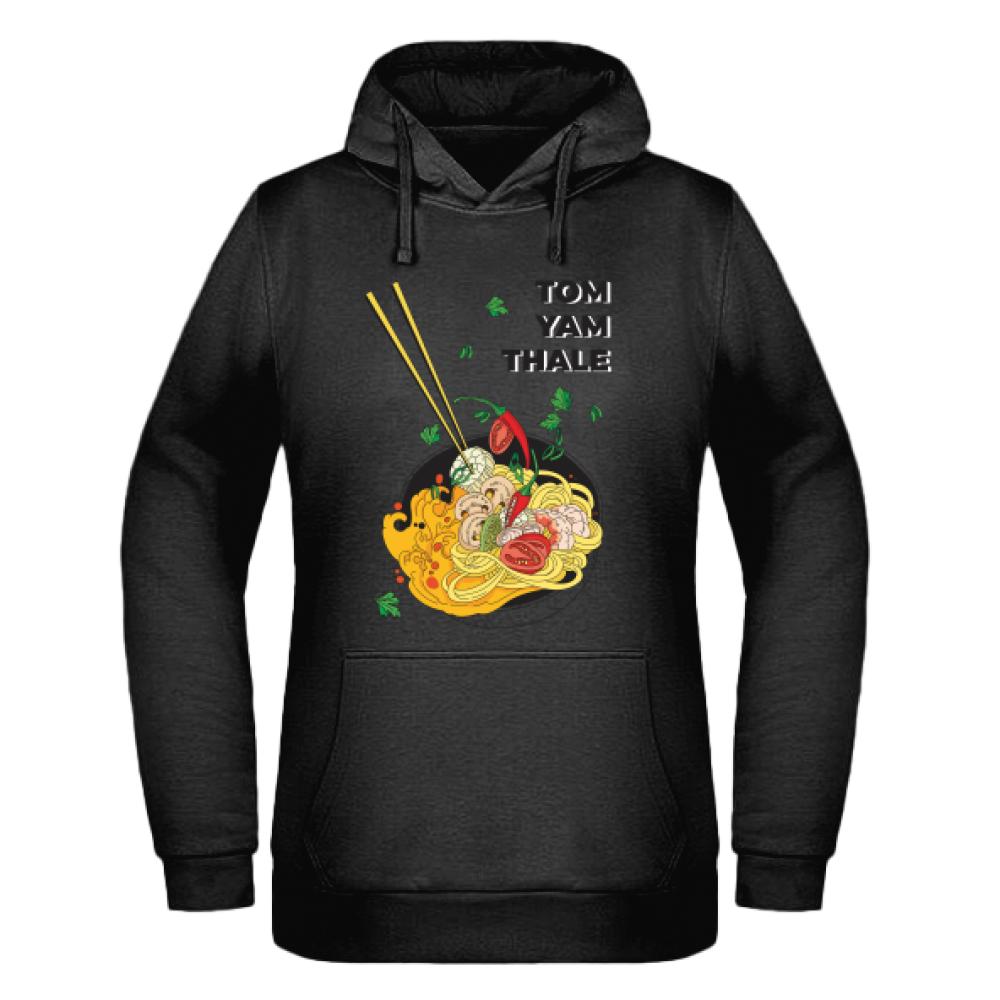 Tom Yam Thale bluza damska z kapturem kolor jasnofioletowy