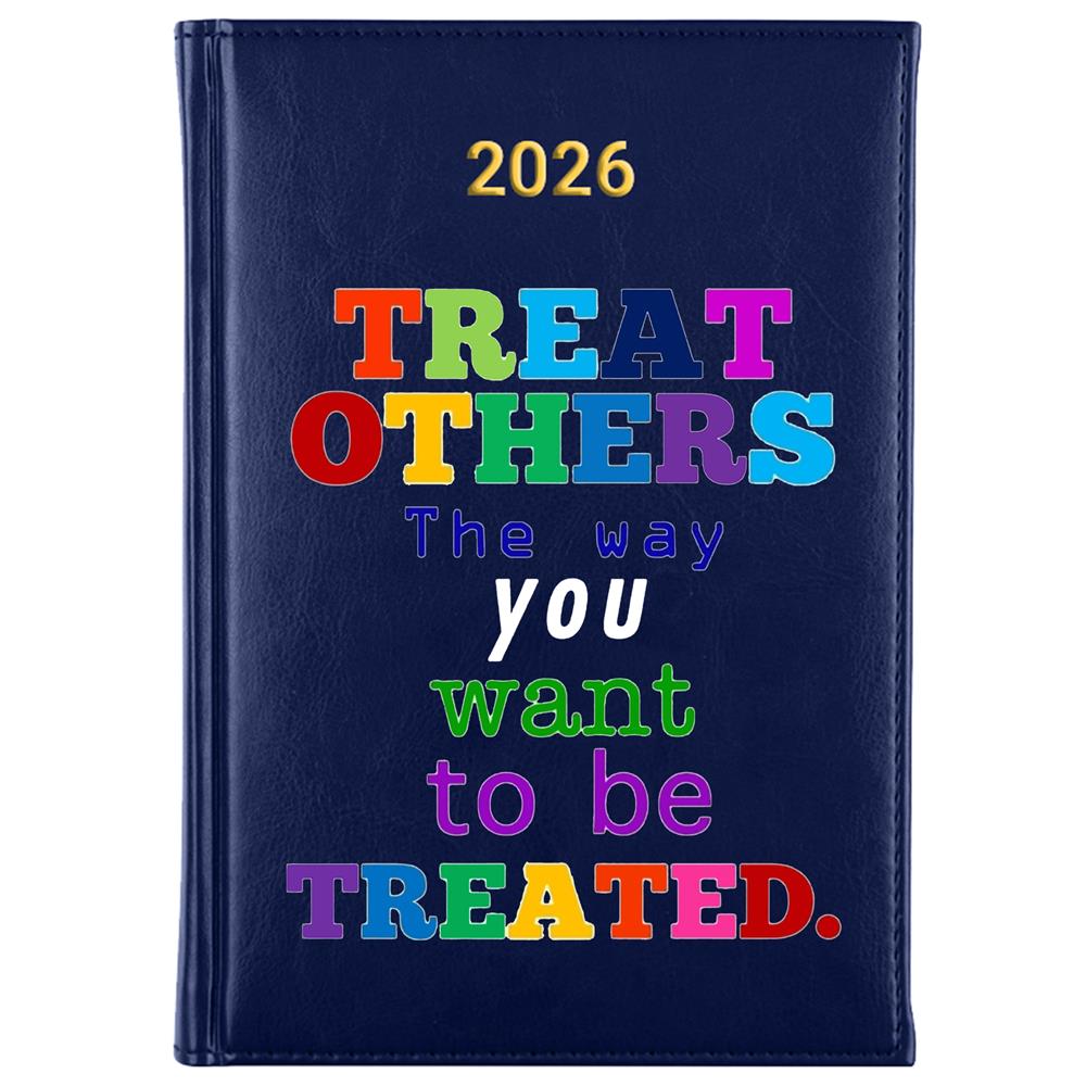 Treat others the way kalendarz książkowy a5 2026 kolor granatowy