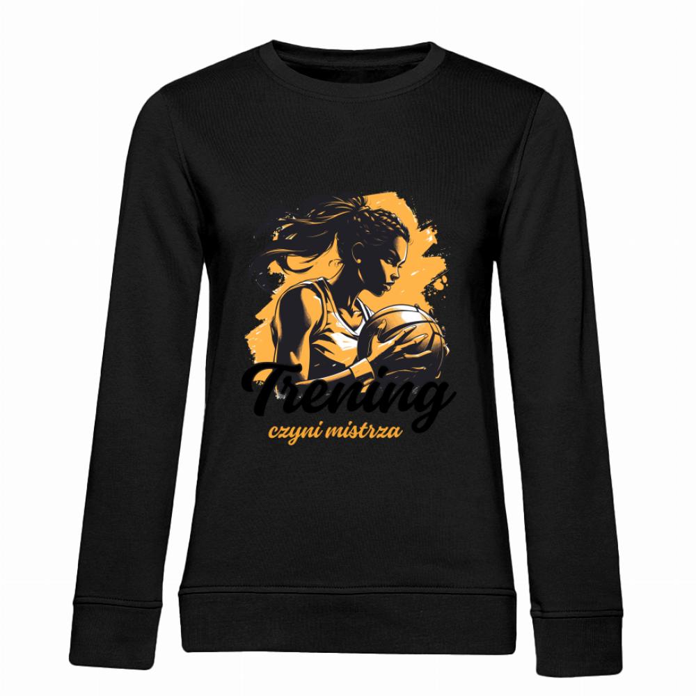 Trening czyni mistrza bluza damska bez kaptura kolor turkus