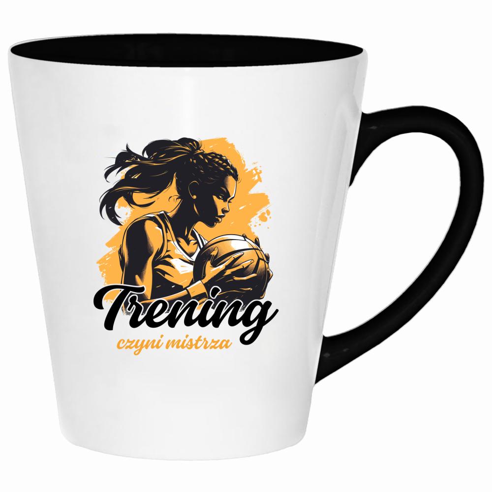 Trening czyni mistrza kubek latte kolor czerwony