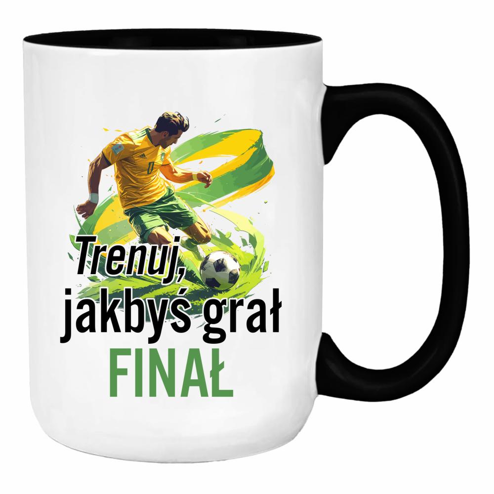 Trenuj, jakbyś grał finał duży kubek ucho kolor kolor biały