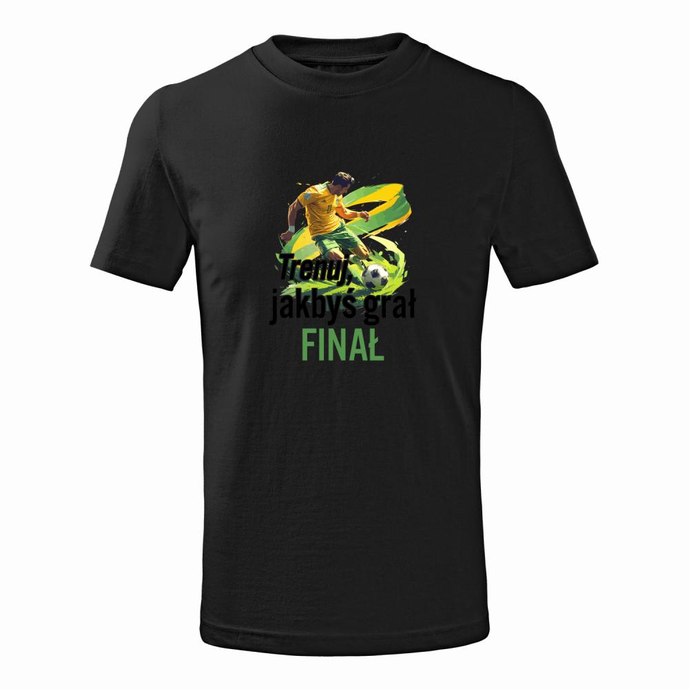 Trenuj, jakbyś grał finał koszulka junior kolor zielony