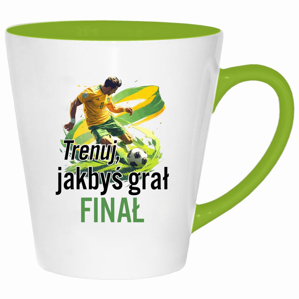 Trenuj, jakbyś grał finał kubek latte kolor limonka