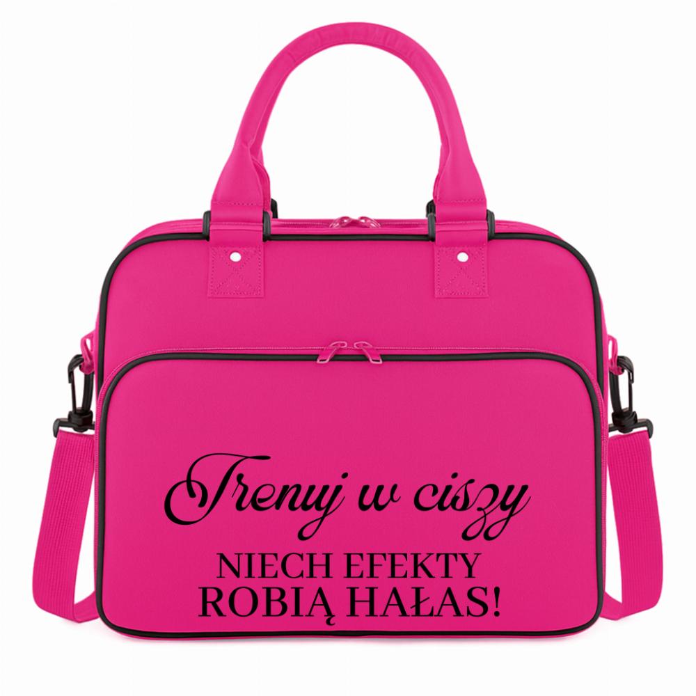 Trenuj w ciszy, niech efekty robią hałas 2 torba na siłownie różowa